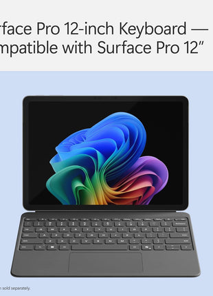 Microsoft Surface Pro Keyboard for Surface Pro 12" Device, Keyboard Only, Alcantara Material, Slate