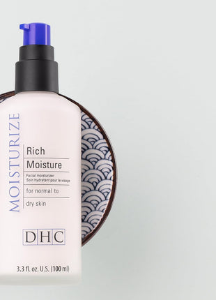 DHC Rich Moisturizer, Lightweight Facial Moisturizer for Dull Skin, 3.3 oz | Revitalizes Dull, Tired Skin, Reduces Dryness and Dehydration, Defends Against Free Radicals and Environmental Aggressors