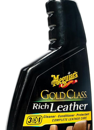 Meguiar's Gold Class Rich Leather Cleaner and Conditioner 3-in-1 Spray, Non-Greasy Car Leather Cleaner and Conditioner Treatment with Advanced UV Protection, 15.2 Oz Spray Bottle
