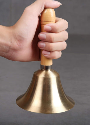 Super Loud Solid Brass Hand Call Bell