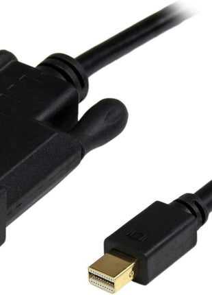 StarTech.com 3ft (0.9m) Mini DisplayPort to DVI Cable - Mini DP to DVI Adapter Cable - 1080p Video - Passive mDP 1.2 to DVI-D Single Link - mDP or Thunderbolt 1/2 Mac/PC to DVI Monitor (MDP2DVIMM3B)