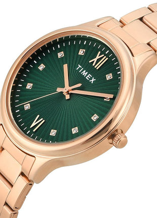 TIMEX Trendline Green Round Dial Analog Women's Watch - TWTL12115