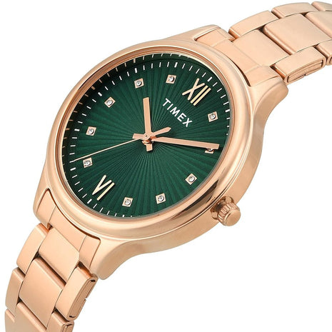 TIMEX Trendline Green Round Dial Analog Women's Watch - TWTL12115
