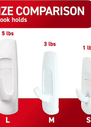 Command Large Utility Hooks, 7-Hooks, 12-Strips, Organize Damage-Free | Damage-Free Hanging Wall Hooks with Adhesive Strips, No Tools Adhesive Hooks for Hanging Decor, Holds up to 5 lb