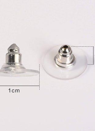 Outus 200 Pcs Earring Backs for Droopy Ears Backs Replacements Earring Backs for Heavy Bullet Clutch(Silver and Gold)