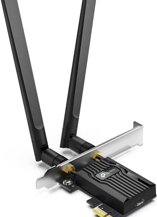TP-Link WiFi 6 PCIe WiFi Card for Desktop PC AX3000 (Archer TX55E), Bluetooth 5.2, WPA3, 802.11ax Dual Band Wireless Adapter with MU-MIMO, Ultra-Low Latency, Supports Windows 11, 10 (64bit) Only