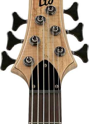 ESP Guitars 5 String ESP LTD B 206SMNS Spalted Maple 6 Bass Guitar, Natural Satin, (LB206SMNS)