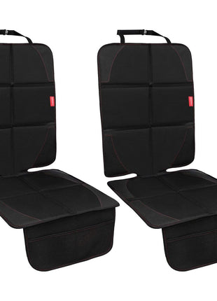 MORROLS Car Seat Protector, 2 Pack Carseat Protector with Thick Padding, Baby/Pets for Child Car Seat-Mesh Pockets-Waterproof-Universal Size(Black)