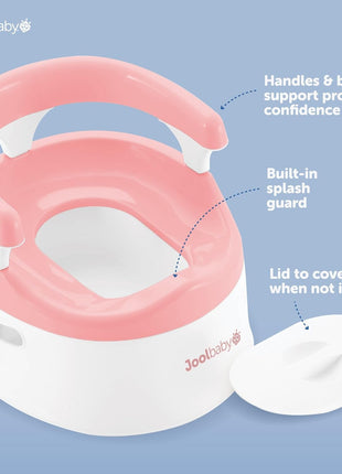 Jool Baby Potty Chair for Toddler Toilet Training - Splash Guard & Back Support (Pink)
