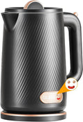 OLEGA Electric Kettle   1500W Electric Tea Kettle 1.8L Stainless Steel Inner Electric Kettles for Boiling Water Auto Shut Off Boil Dry Protection Electric Water Kettle for Coffee Tea Black
