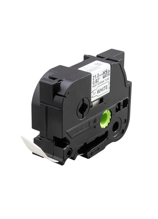 Brother HSe251E 21mm (0.82in) Black on White 3:1 Heat Shrink Tube
