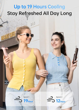 JISULIFE 3 IN 1 Portable Fan with Power Bank & Flashlight Featured | 19H Max Cooling, USB Rechargeable, Pocket-Sized Handheld Fan for Travel, Cruise, Concerts, Makeup, Summer Gifts for Women