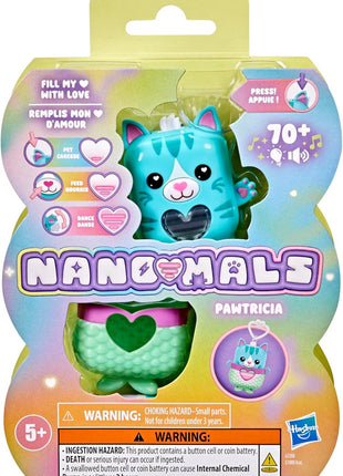 Nano-MALS Pawtricia The Blue Kitty, Electronic Pet Cat, 70+ Responses, Easter Basket Stuffers, Interactive Fidget Toys for Girls & Boys Ages 5+
