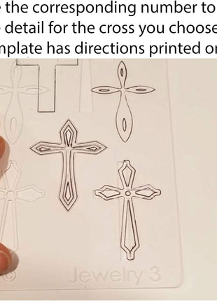 Jewelry Design Template Stencil Jewelry #3 Crosses