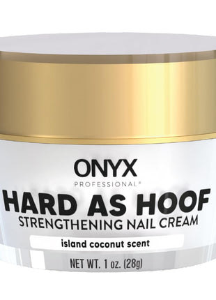 Onyx Professional Hard as Hoof Nail Strengthening Cream with Coconut Scent, Nail Growth & Conditioning Cuticle Cream Stops Splits, Chips, Cracks & Strengthens Nails, 1 oz