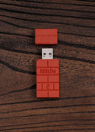 8BitDo Wireless USB Adapter 2 for Switch/Switch 2, Windows PC, Mac & Raspberry Pi, Compatible with Xbox Series X & S Controller, Xbox One Bluetooth Controller, Switch Pro and PS5 Controller (Brown)