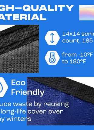 Winter Pool Cover 24 ft Round for Above Ground | Extra Thick & Durable Above-Ground Pool Cover | Sapphire Series of Premium Cold- and UV-Resistant Pool Cover | by Yankee Pool Pillow