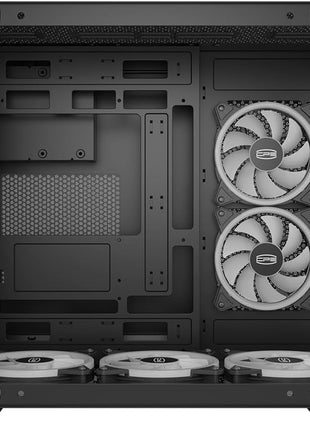 PCCOOLER CPS - C3 T500 ARGB Black - Mid Tower - Gaming Desktop Case with 6 ARGB Fans - ATX/M-ATX/ITX - 270 Column Free Panoramic View - 360MM Radiator & 400MM GPU Support (C3-T500BKD6-GL)