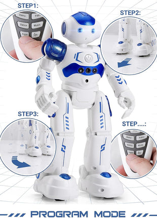 KingsDragon RC Robot Toys for Kids, Gesture & Sensing Programmable Remote Control Smart Robot for Age 3 4 5 6 7 8 Year Old Boys Girls Birthday Gift Present