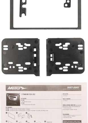 Metra Electronics 95-2001 Double DIN Installation Dash Kit for Select 1994-2012 GM Vehicles (Packaging May Vary)