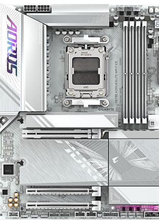 GIGABYTE X870E AORUS Elite WIFI7 ICE AMD AM5 LGA 1718 Motherboard, ATX, DDR5, 4X M.2, PCIe 5.0, USB4, WIFI7, 2.5GbE LAN, EZ-Latch, 5-Year Warranty