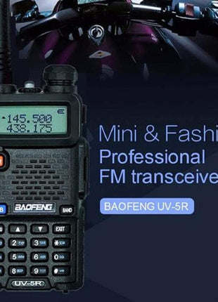 Baofeng UV-5R Two Way Radio Dual Band 144-148/420-450Mhz Walkie Talkie 1800mAh Li-ion Battery(Black)