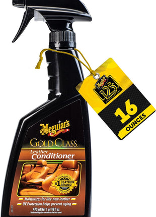 Meguiar's Gold Class Leather Conditioner Spray - Premium Car Leather Conditioner - Protect Your Car's Seats from Cracking, Fading and Drying Out - Keep It Looking and Feeling New, 16 Oz