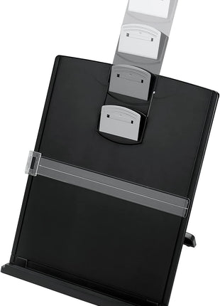 DH340MB 3M Fold-Flat Freestanding Desktop Copyholder, Plastic, 150 Sheet Capacity, Black