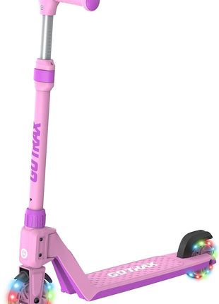 Gotrax K03 Kids Kick Scooter, LED Light, 2 Wheels for Boys & Girls 3+, Gift | Adjustable Handlebar, Easy Assembly, Lightweight, ABEC-7 Bearings, Wide Anti-Slip Deck, Rear Brake, Max Load 110 lbs, Pink
