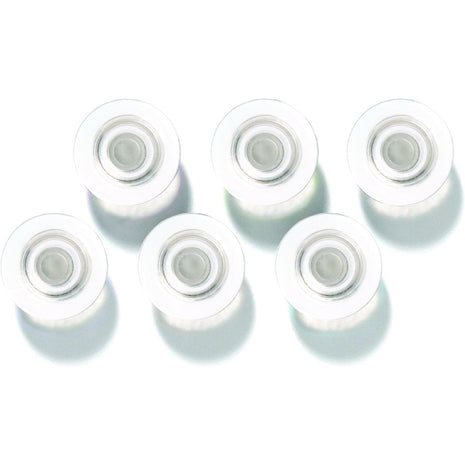 Quartet Strong Magnets, Glass Whiteboard, Dry Erase Board, Large, Clear Rare Earth Magnets, 6 Pack (85391)