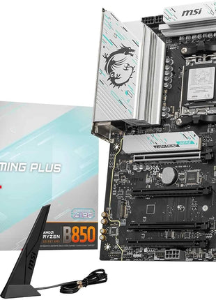 MSI B850 Gaming Plus WiFi Motherboard, ATX - Supports AMD Ryzen 9000/8000 / 7000 Processors, AM5 - DDR5 Memory Boost 8200+ MT/s (OC), PCIe 5.0 x16 & 4.0 x16, M.2 Gen5, Wi-Fi 7, 5G LAN