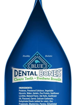 Blue Buffalo Dental Bones Mini Natural Dental Chew Dog Treats Bag,12oz. Bag,(Pack of 2)