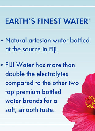 FIJI Natural Artesian Bottled Water 1 Liter / 33.8 Fl Ounce (Pack of 12) - 100% Natural Electrolytes