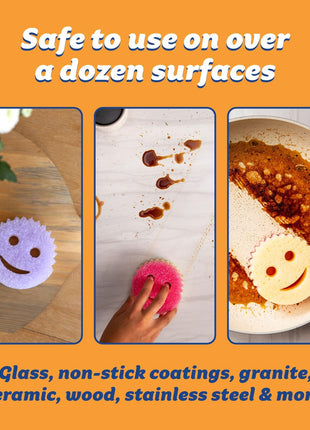 Scrub Daddy Scrub Mommy Sponges   Dish Scrubber + Non Scratch Cleaning Sponges Kitchen, Bathroom + Multi Surface Safe   Dual Sided Dish Sponges for Scrubbing   Online Exclusive (3 Count)