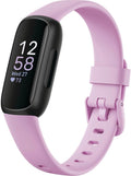 Fitbit Inspire 3 Health & Fitness Tracker with Stress Management, Workout Intensity, Sleep Tracking, 24/7 Heart Rate - 3-Month Google Health Premium Membership Included - Lilac Bliss/Black