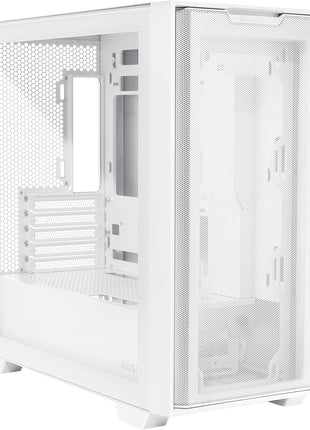 ASUS A21 White Micro ATX PC Case Supports BTF Hidden Connector Technology, Graphics Cards up to 380mm, 360mm Coolers, & ATX PSUs, Includes Porous Front-Panel mesh, 2 Year Warranty
