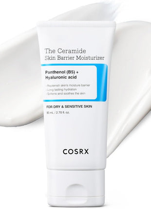 COSRX The Ceramide Skin Barrier Moisturizing Cream, 2.7 fl oz (80 ml), Face Cream, Body Lotion, Body Cream, Skin Care, Dry and Sensitive Skin, Ceramide, Hyaluronic Acid, Panthenol Blend, Moisture