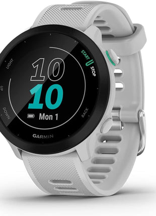 Garmin Forerunner 55, GPS Running Watch with Daily Suggested Workouts, Up to 2 Weeks of Battery Life, White