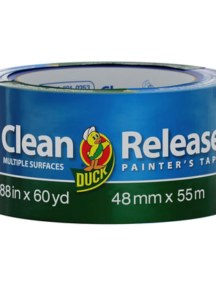 Duck Clean Release Blue Painters Tape, Masking Tape For Paint Projects, 2 in (1.88 in x 60 yd) Single Roll, 240195