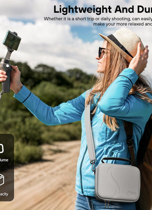 Osmo Mobile 7P Case,Portable PU Shoulder Bag for Dji OM 7 Pro/7 Gimbal Stabilizer Travel Case for DJI Osmo Mobile 7/7P Accessories