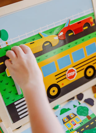 Melissa & Doug Wooden Magnetic Matching Picture Game with 119 Magnets and Scene Cards Magnetic Book Scenes for Kids Ages 3+