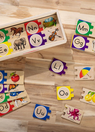 Melissa & Doug Self-Correcting Alphabet Wooden Puzzles with Storage Box (52 pcs) ABC Puzzles, Wooden Alphabet Puzzle for Kids Ages 4+