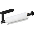 Paper Towel Holder, Self Adhesive or Drilling Paper Towel Holder Under Cabinet, Stainless Steel Black Paper Towel Holders Wall Mount for Kitchen, Bathroom, Sink, Pantry, Fridge