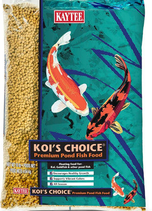 Kaytee Koi's Choice Koi Floating Fish Food, For Koi, Goldfish and Pond Fish, 10 pounds
