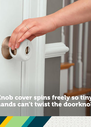 Safety 1st Parent Grip Door Knob Covers 3 Pack, Crystal Clear
