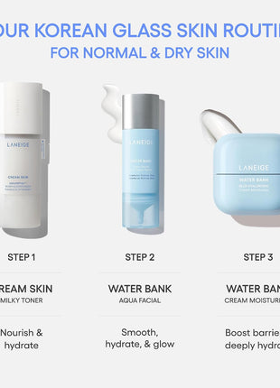 LANEIGE Water Bank Aqua Facial Serum | K-Beauty Exfoliating & Hydrating Serum | AHA BHA PHA Gentle Exfoliation| Hyaluronic Acid & Ceramide Glow Boost | Smooth, Soft, Radiant Skin