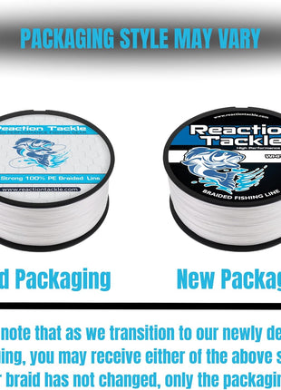 Reaction Tackle Braided Fishing Line - Pro Grade Power Performance for Saltwater or Freshwater Fish - Colored Fishing Line Braid for Extra Visibility