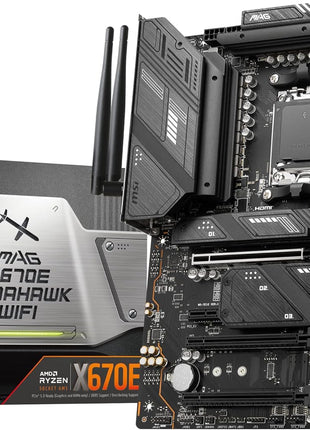 MSI MAG X670E Tomahawk WiFi Gaming Motherboard (AMD Ryzen 9000/8000/7000 Series Processors, AM5, DDR5, PCIe 5.0, SATA 6Gb/s, M.2, USB 3.2 Gen 2, Wi-Fi 6E, Bluetooth 5.3, 2.5Gbps LAN, HDMI/DP, ATX)