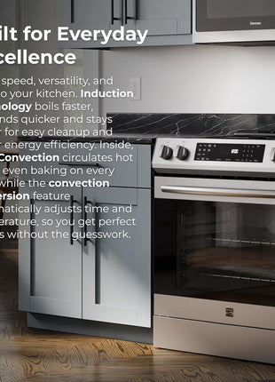 Kenmore 5.6 cu. ft. Electric Induction Range Oven - Stainless Steel