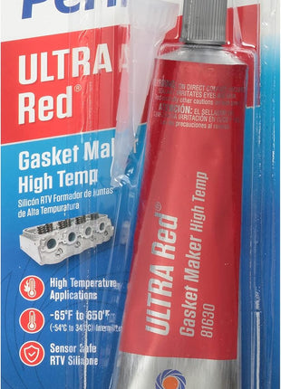 Permatex 81630 Ultra Red High Temperature Gasket Maker, 3 oz